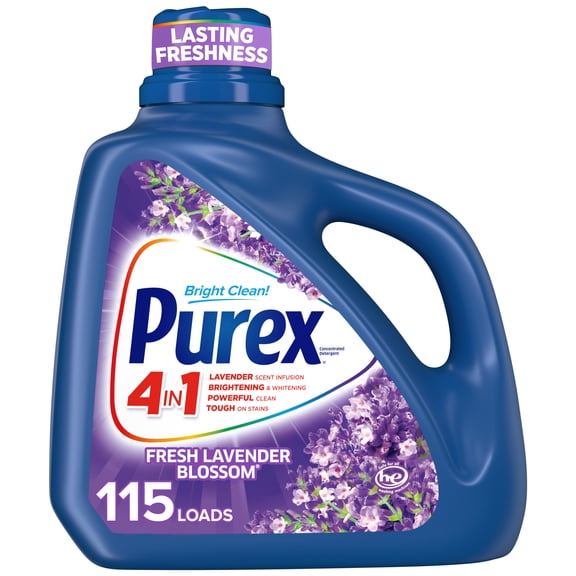 Purex Fresh Lavender Fields Liquid Detergent, 150 fl oz, 115 loads