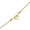 Personalized Planet Women's 10kt Gold Secrets of the Heart Initial Bracelet, 7"