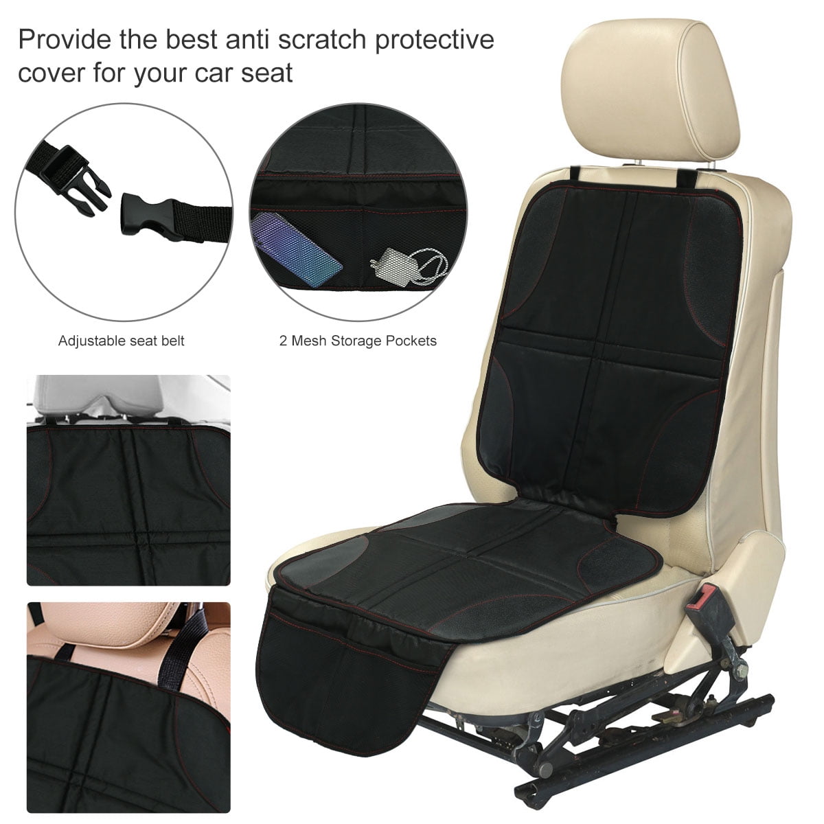 Black Car Seat Protector Cover Auto Mat Child·Baby Safety Non Slip for Kids one 