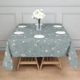 thumbnail image 3 of Pioneer Flower Floral Print Pattern Square Tablecloth,Waterproof Square Table Cover,Wipeable Spillproof Washable Table Cover for Home Kitchen Party Decor 42"X42"(107x107cm), 3 of 6