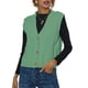 thumbnail image 2 of Chaleco de suéter con cuello en V, suéter de cuello en V para mujer, suéter de punto trenzado, camiseta sin mangas con cierre de botones, chaleco de suéter de calidad profesional, 2 of 5