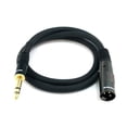 thumbnail image 1 of Cable Monoprice XLR macho a TRS macho de 1/4 pulgadas, 16 AWG, 1 m, negro, 1 of 3