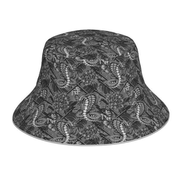 Fotbe Snake Sombrero Tipo Pescador con Estampado – Sombrero de Sol de Algodón de Moda para Playa, Golf, Pesca