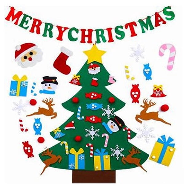 Adornos navideños, colgante navideño de fieltro no tejido