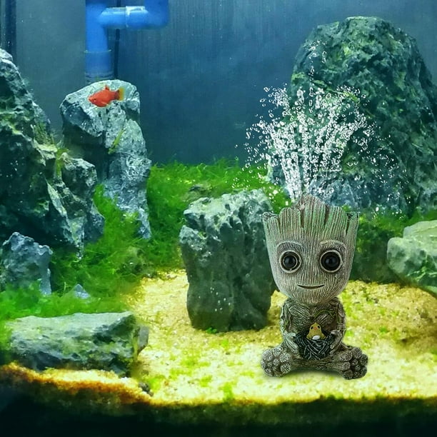 Mini árbol hombre pecera oxígeno bomba de aire burbuja piedra acuario decoración (01) Sywqhk Libre de BPA