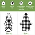 thumbnail image 5 of Goofa White And Black Plaid Pattern Small Dog Sweater Hoodies Pet Grey Hooded Soft Fleece Sweatshirts with Pocket Fall Winter Puppy Cat Sweaters Warm Clothes-XX-Large, 5 of 8
