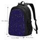 thumbnail image 5 of Disketp Glittering Purple Starfield Mochila de Viaje Estampada para Laptop con Puerto de Carga USB, Mochila Impermeable para Computadora – Regalo para Hombres y Mujeres, 5 of 7