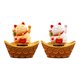thumbnail image 1 of TQEHS Adorno de gato de la suerte, estatua de gato japonés con brazo ondulante, ecológico, funciona con energía solar para el tablero del automóvil, decoración del hogar y la oficina para traer buena, 1 of 6