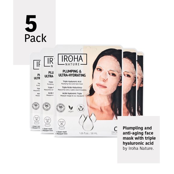 ??Iroha Nature, Vitamin C Skin Care Mask - Pack of 5 Pieces