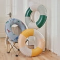 thumbnail image 4 of Thickened Children‘s Danish Retro Striped Swimming Ring Olive Inflatable Baby‘s Underarm Ring  Floating Ring, 4 of 7