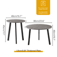 thumbnail image 5 of COSIEST Nesting Coffee Table Set of 2, Round Side Tables for Living Room, Space-Saving Design, 5 of 7