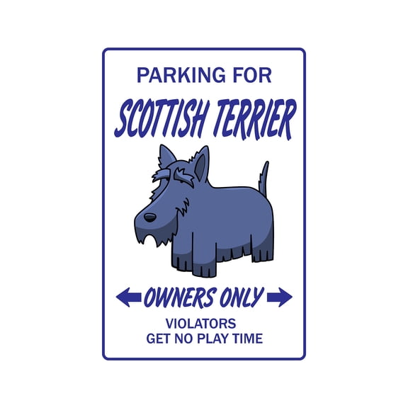 Scottish Terrier Novelty Sign | Indoor/Outdoor | Funny Home Décor for Garages, Living Rooms, Bedroom, Offices | SignMission Vet Breeder Kennel Groomer Sign Wall Plaque Decoration