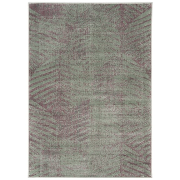 SAFAVIEH Vintage Templar Geometric Area Rug, Light Grey, 5'3" x 7'6"