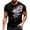 Black, variant on Men's Fashionable Independence Day Graphic Tee, Round Neck Short Sleeve Shirt with Soft Jersey Fabric ,Black L