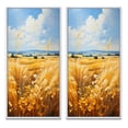thumbnail image 2 of Designart "Gold and Sky Yellow Blue Prairies III" Prairies Framed Wall Art Set Of 2 - Gold Landscapes Framed Wall Art Set Of 2, 2 of 7