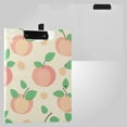 thumbnail image 2 of Peaches Leaves Pastel Color Foldable Binder Folder Clipboard with Pen Slot Double Clips A4 Size File Storage, 2 of 8