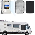 thumbnail image 2 of Surpdew Caravan Blackouts Door Curtains Caravan Window Blackouts Curtains Full Ultraviolets Ray Protection Travel Trailer Camping Accessory 2 Kit Black, 2 of 7