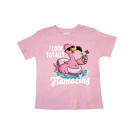 

Inktastic I Look Totally Flamazing with Flamingo in Sunglasses Gift Toddler Boy or Toddler Girl T-Shirt