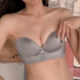 thumbnail image 3 of Women Gather Strapless Front Closure Bra Lingerie Invisible Brassiere With Adjustable Shoudler, 3 of 6