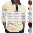 thumbnail image 2 of VgaVtl Summer Polo Shirts Men Big and Tall Short Sleeve Casual T Shirt Men Collared Zipper Outdoor Color Block, 2 of 6