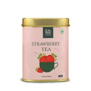 The Pahadi Story Strawberry Green Tea - Real Strawberry Pieces, 40g Tin Pack, Perfect for Iced Tea, Fruity and Refreshing Fruit Tea With Loose Green Tea