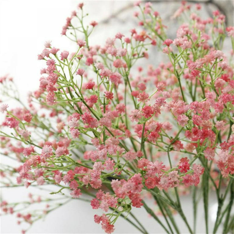 Mandy's 10pcs Pink Babys Breath Artificial Flowers Fake Flowers Bulk of  babysbreath for Home Wedding Party Decoration