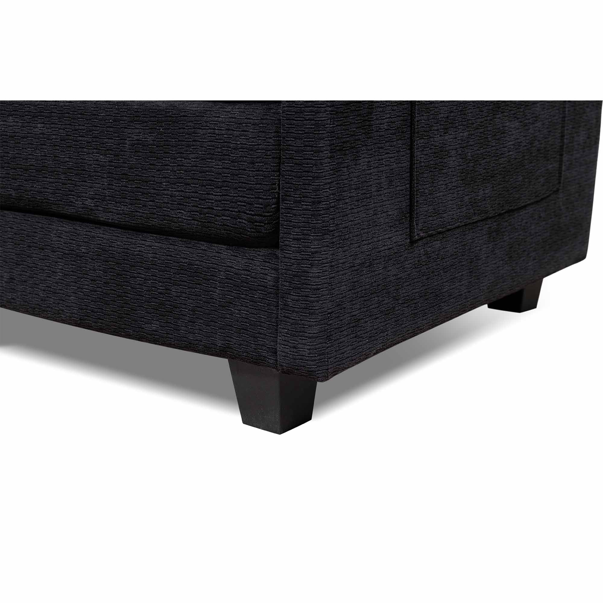 Lunale Oversized Modern Accent Chair with Ottoman, Lounge Reading Armchair, Single Sofa Chair for Living Room, Black Boucle
