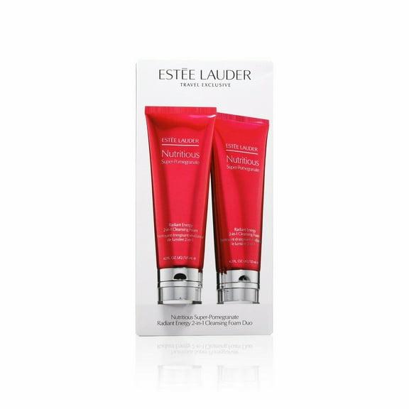 Estee Lauder Nutritious Super-Pomegranate Radiant Energy 2-in-1 Cleansing Foam, 4.2 oz 2 Pack