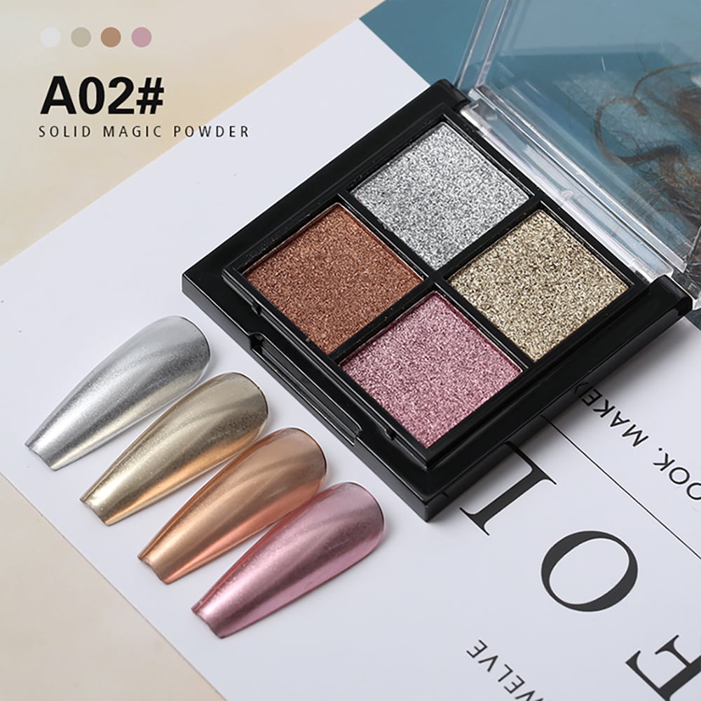 Gel in Fun Nail Art FourColor Solid Magic Mirror Nail Powder, A02