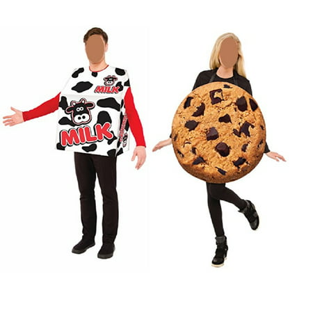Milk and Cookie Couples Adult Standard Costume Set Men Women One Size