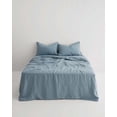 thumbnail image 2 of Juego completo de sábanas de lino Bedtonic Dusty Blue, 2 of 3