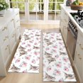 thumbnail image 4 of Highland Cow and Flower Print Anti Fatigue Kitchen Rugs Set Of 2, Non Slip Washable Decorative Floor Mats for Sink Laundry and Home Use, 17"x47", 4 of 5