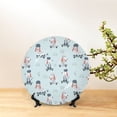 thumbnail image 6 of Kdxio Poodle Playing Skateboard Bone China Decorative Plate Ceramic Decorative Plate for Home Office Wall Stand Decorative Plates for Home Bedroom-6in, 6 of 6