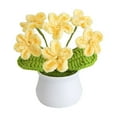 thumbnail image 2 of pstuiky Adorno para el hogar en maceta con flores de ganchillo. Flores tejidas a crochet en maceta., 2 of 6