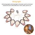 thumbnail image 3 of POINTERTECK Guirlande Lumineuse Grimace LED 2m/78.6 Pouces avec 10 Lumières LED Décoration d'Halloween Guirlande Lumineuse LED Alimentée par Batterie Décoration Extérieure pour Toit Fenêtre Jardin Porche Fête, 3 of 10