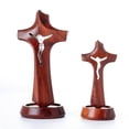 thumbnail image 1 of Unfinished Wooden Cross: Craft Small Cross Ornament Standing Tabletop Art Sign for Easter Baptism Church Decoration Table Centerpiece, 1 of 3