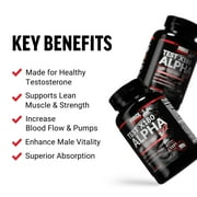 Force Factor Test X180 Alpha V2, Testosterone Booster for Men with Fenugreek, Ashwagandha & L-Citrulline for Muscle, Strength & Libido, 120 Tablets