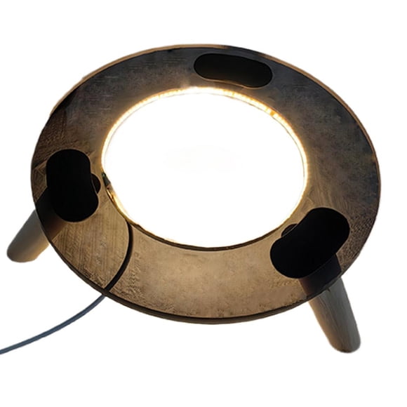 Wood & Acrylic Stand for Harman Kardon Speaker, Anti-Resonance, with LED Light