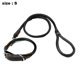 thumbnail image 2 of Circle T - Collar redondo para perro de cuero curtido en roble, negro,, 2 of 5
