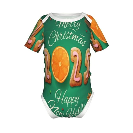 

Yiaed Merry Christmas 2025 Print Infant Climbing Short Sleeve Onesie One-Piece Baby Bodysuit Clothes 0-12 Months -2 Years