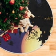 thumbnail image 5 of FMSHPON Halloween Castle Moon Cat Xmas Christmas Tree Skirt Stand Mat for Holiday Party Decoration Indoor Outdoor 48 inches, 5 of 6