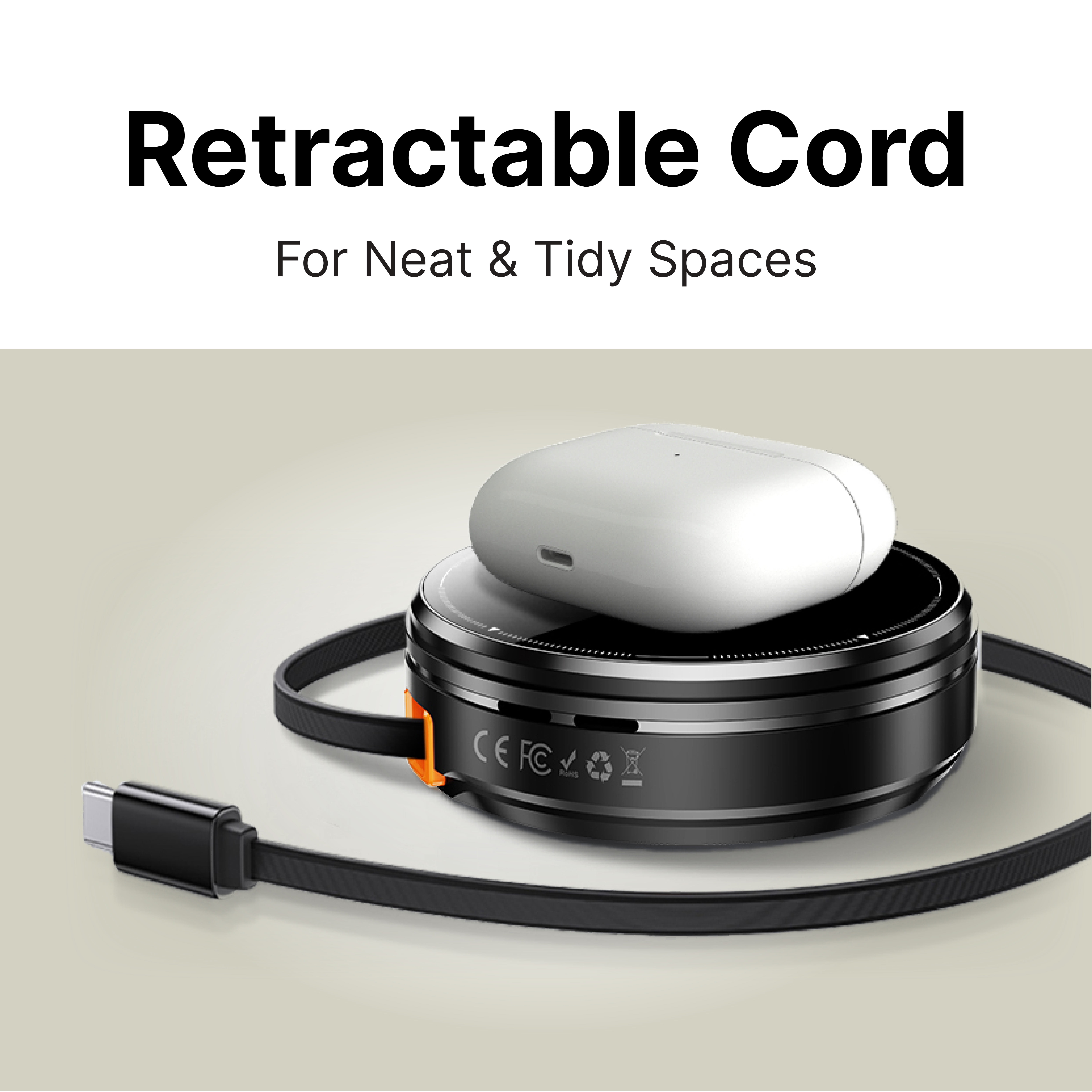IJS 3-in-1 Magnetic Wireless Charger with Retractable Cord & Kickstand – For iPhone, AirPods & Apple Watch