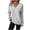 Grey, variant on Meichang Cyber and Monday Deals Long Sleeve Shirts for Women V Neck Buttons Casual Ribbed Knit Tops Basic Solid Spring Winter Pullover Blouses