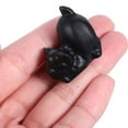 thumbnail image 5 of Cat Figurines for Lovers Sculptures Home Decor Office Black, 5 of 7
