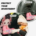 thumbnail image 4 of Naloa Cute Axolotl Sakura Blossoms 2Pcs Anti-Kick Back Seat Cover Kick Mat, Car Seat Protector with 3 Storage Pockets, 4 of 8