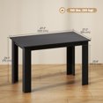 thumbnail image 3 of HOMCOM 47" Modern Dining Table for 4-6 People with Wood Effect, Black, 3 of 10