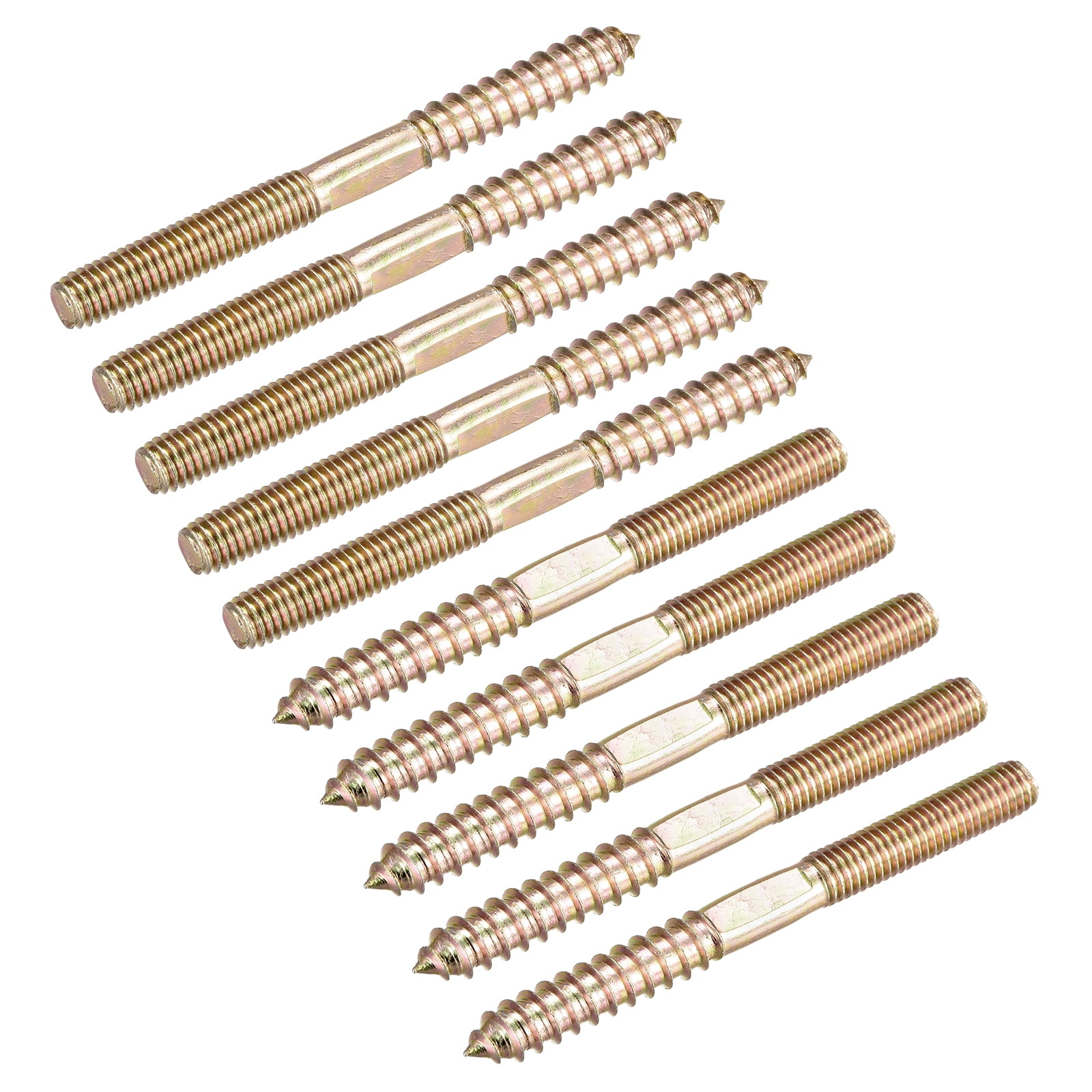 M8x90mm Hanger Bolts, 48 Pack Double Head Thread Dowel Screws for Wood