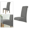 thumbnail image 4 of GUOOL Modern Soft High Back Chair Cover Stretch Velvet Corn Fleece Slipcover Removable Dark Gray, 4 of 9