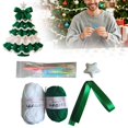 thumbnail image 1 of HANDIED Desktop dress up DIY Crochet Christmas Tree Set Red And Green Christmas Tree Crochet Set Christmas Tree Ornament Decoration With Instruction Manual Included, 1 of 8