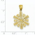 thumbnail image 2 of 14k Yellow Gold Snowflake Pendant Charm, 2 of 2